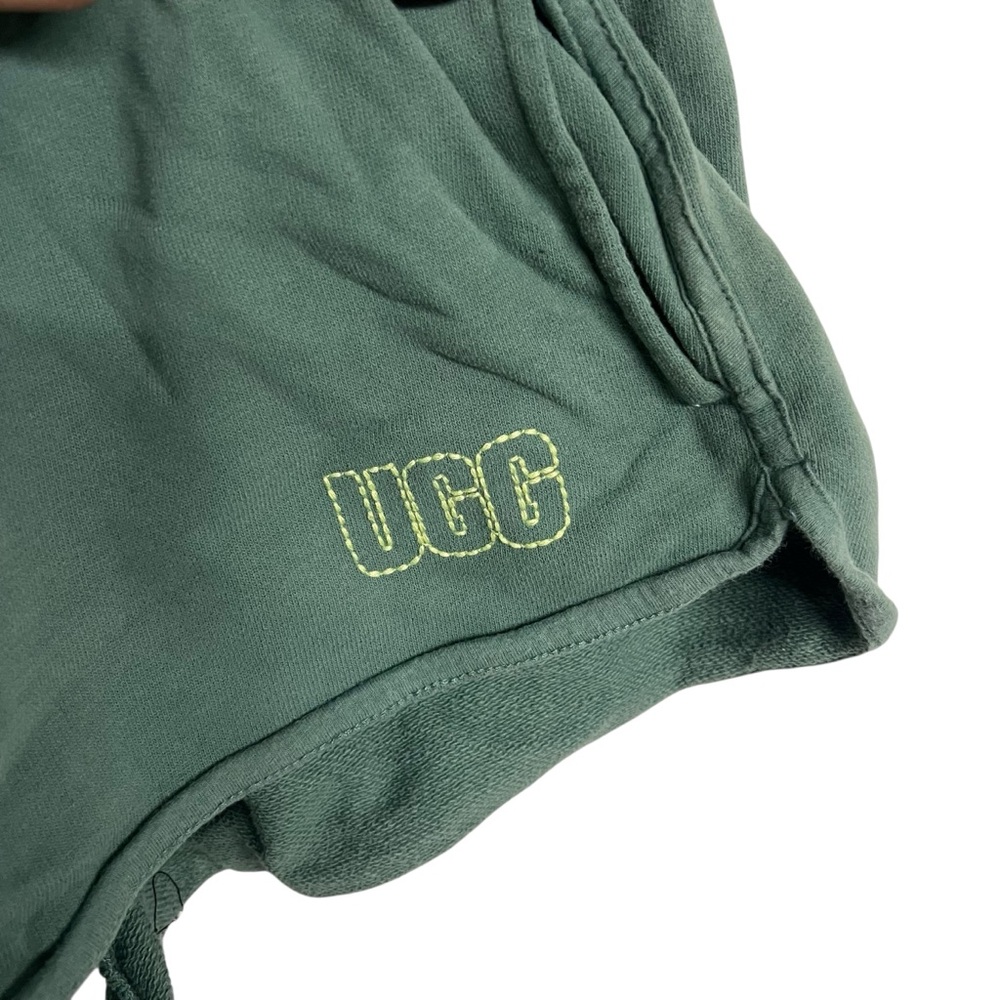 Ugg Elliana Green Fleece Mini Shorts Small - Picture 3 of 4
